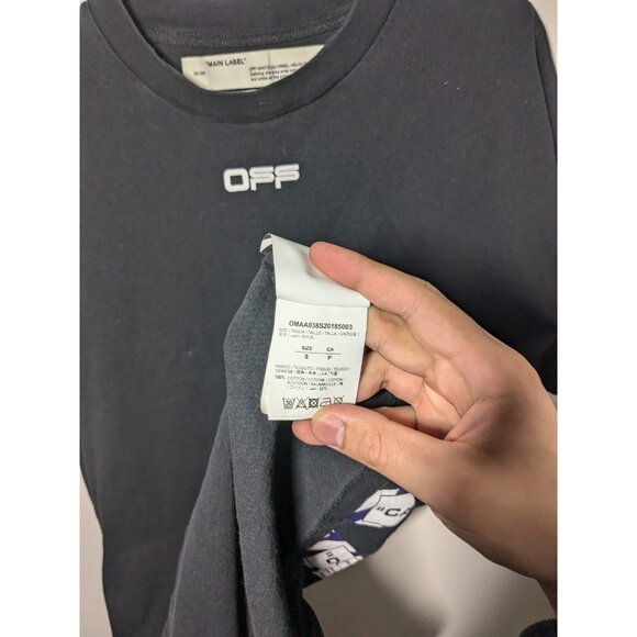 Off-White Airport Tape Oversize T- 'Black/Multicolor Size small Good Condition - Picture 5 of 6